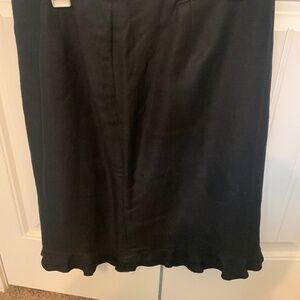 Linen black skirt